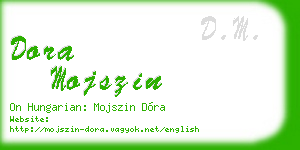 dora mojszin business card